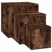 Décoshop26 - Lot de 3 tables d'appoint tables basse support plantes en bois d'ingénierie marron DEC032662 - 3000259092082 Décoshop26 - Lot de 3 tables d'appoint tables basse support plantes en bois d'ingénierie marron DEC032662 - 3000259092082