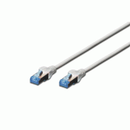 DIGITUS Câble de brassage CAT 5e SF/UTP, 1 m, gris - gris 4016032199656