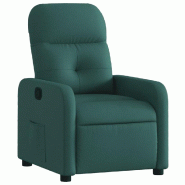 Fauteuil inclinable Vert foncé Tissu Modèle Armonel - 374203