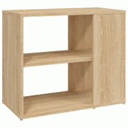 Helloshop26 - Armoire latérale moderne pratique 60 x 30 x 50 cm rangement idéal salon en bois d'ingénierie chêne sonoma 02_0047878 - Bois massif 3