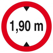 Interdit aux vehicules de plus de 1.90m de haut d.300mm TALIAPLAST | 622273 Interdit aux vehicules de plus de 1.90m de haut d.300mm TALIAPLAST | 622273