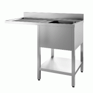ITALCONCEPT L2G Plonge Inox Soudee, Encastrement Lv Bac Droite 850mm x 1400mm x 700 mm - 3616350014252