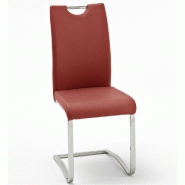 LOT DE 4 CHAISES KILOU TISSU ROUGE AVEC PIÈTEMENT LUGE