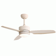 Merax ventilateur de plafond Ø 116.8 cm avec LED, 3 pales ABS, moteur DC, 6 vitesses, télécommande, beige - beige plastique W3852P381809