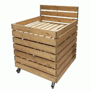 Meuble Palox en bois vieillit avec rehausse en bois pour prix AVEC roulettes - marron Bois massif 0679