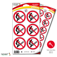 Planches de 6 panneaux adhésifs ronds diamètre 80 mm interdictions - PADRPN-NV02/FI_0