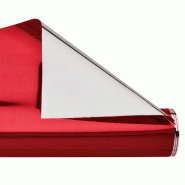 Polypro rouge et argent - 0,70x50m - Réversible argent brillant - 35 microns