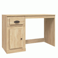 VidaXL Bureau avec tiroir chêne sonoma 115x50x75 cm bois d'ingénierie Modèle Apex Vision - 816475_0