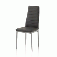 AQA Design Ensemble de 4 chaises en simili cuir BEATRICE grey L.41 P.39 H.95 MP00964 - gris textile MP00964