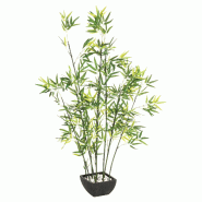 Atmosphera - Bambou artificiel en pot hauteur 122 - vert plastique JJ077