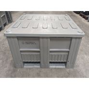 Caisse-palette en plastique homologuée ADR pour batteries au lithium - 1200x1000x740 mm - Référence CAISSE610-ADR