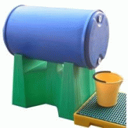 Châssis finition polyéthylène pour 1 fût de 220 l horizontal - Charge 220 kg - Fabrication Française