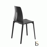 Chaise coque polypro Jade - Sitek - Noir