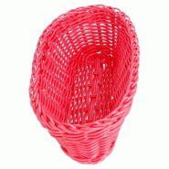 Corbeille effet osier 23x9x8cm polypropylène fuchsia - par 12