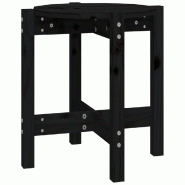 Décoshop26 - Table d'appoint design simple Ø 42,5 x 45 cm bois massif de pin noir DEC039898 - noir Bois massif 3000264651922