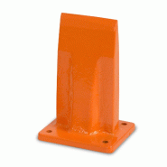 EBERTH Fendeur de bûches manuel, coin de fendage, Fendeur de bois en acier, dimensions 8 x 7 x 13 cm, coin à fendre pour le bois - orange acier LS5-
