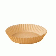 ECOLOMIQUE - 100 Pcs - Moule à friture rond kraft sans trous H45mm - marron papier ECO210DUALPAP2045K