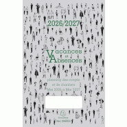 Exacompta Lot de 5 Planning des congés - Vacances et absences de Mai 2026 à Mai 2027 - 3660942001182_0