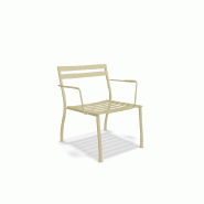 Fauteuil d'extérieur en métal FLANER - jaune