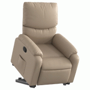 Fauteuil inclinable Cappuccino Similicuir Modèle Velvina - 8721012173804