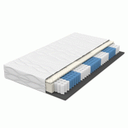 Merax Matelas à ressorts 120x200cm - hauteur 20cm, H3, ergonomique 7 zones, label Oeko-TEX - blanc multi-matériau W3360P346144