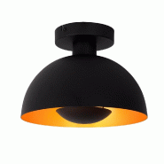 Plafonnier Diam. 25 cm 1xE27  Acier noir - Lucide - Siemon - noir acier 5411212451705