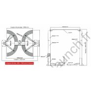 Pont élévateur hydraulique 2 colonnes TLT-240SCA - 4 tonnes - passage libre - déverrouillage électromagnétique_1