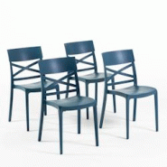 RATTATAN Set 4 Chaises en polypropylène avec fibre de verre empilables pour extérieur et jardin, bar et restaurant, cuisine design moderne - MARTINA RATTATAN Set 4 Chaises en polypropylène avec fibre de verre empilables pour extérieur et jardin, bar et restaurant, cuisine design moderne - MARTINA