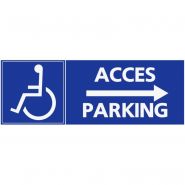 Refz392 - stationement accès parking handicapé - abc signalétique - dimensions : 5 cm à 40 cm