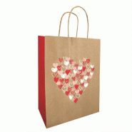 Sac kraft My Love 18x8x22cm 90g/m² - par 50