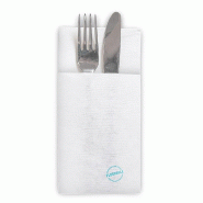 Serviette étui compostable airlaid blanc 40x40cm - par 700
