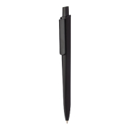 Stylo à bille en plastique - attributs noirs - aspect métallique mat - encre bleue Stylo à bille en plastique - attributs noirs - aspect métallique mat - encre bleue