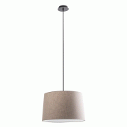 Suspension Vivien Noir, Abat-Jour Conique Ivoire, Douille E27, Puissance 75W, Ip20, Diamètre 48Cm - Rossini Illuminazione - blanc 8015421682928