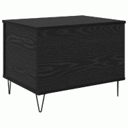VidaXL Table basse Chêne noir 60 x 44,5 x 45 cm Bois d'ingénierie Modèle Luna Extensible Plus - 882671