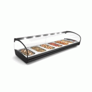 Vitrine chaude SHARK - Bain marie - 4 bacs GN 1/3 - CK4L | Sayl Barcelona - noir 674005068282