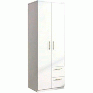Armoire 2 portes, 2 tiroirs Merlin blanc Hanah Home - blanc 8684283735327 Armoire 2 portes, 2 tiroirs Merlin blanc Hanah Home - blanc 8684283735327