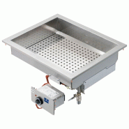 Bain-marie électrique intégré, 1 cuve GN 2/1 h 150 mm - VIRTUS - 0615402686259