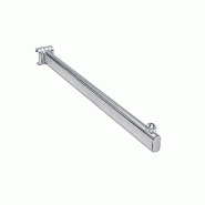 Bras chrome L30cm pour barre de charge ovale 30x15mm - Gris - Acier