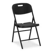 Chaise pliante 180 kg surface d\'assise : 40 x 38 cm noir 14_0004373