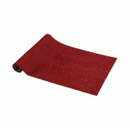 Chemin de table velours bordeaux mini strass 28cm x 3m Chemin de table velours bordeaux mini strass 28cm x 3m
