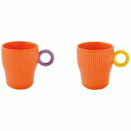 EASY LIFE Set 2 mugs 30 cl Orange - Twist & Match - orange porcelaine 035-1247008