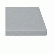 Emh Plateau de table professionnel 60x60 cm – stratifié moulé finition gris aluminium – usage chr extérieur - argenté BISPLAT60X60GRALU