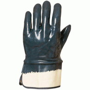 Gants EUROSTRONG 9650, coton main enduite nitrile bleu, poignet sécurité sup. - COVERGUARD | MO9650_0