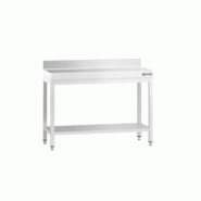 GGM Gastro Tables Inox de Travail Premium avec Dosseret et Etagère - Profondeur 600 mm - ATK106A - 4063326066118