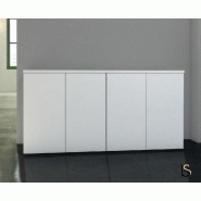 Grande armoire avec 4 portes battantes - Mobel Linea - Blanc_1