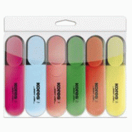 Kores Etui de 6 surligneurs Bright Liner, pointe biseau 0,5-5 mm - 9023800361608