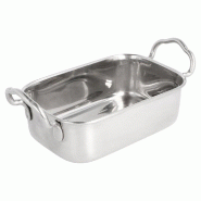 Mini plat inox poli miroir 14,5x9,5x4,5cm - par 6