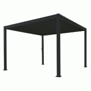 Pergola bioclimatique autoportée ombréa® 3,6 x 3,6 m - anthracite