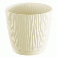 Prosperplast - Pot SANDY P - 28,2x28,2x26 cm, coloris Crème - beige plastique polypropylène ZA3951