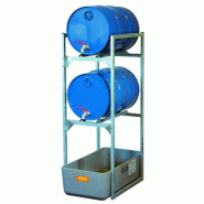 Rayonnage 120 avec supports fût pour fûts 2 x 60 litres - Pour huiles, lubrifiants - CEMO - 7081F Rayonnage 120 avec supports fût pour fûts 2 x 60 litres - Pour huiles, lubrifiants - CEMO - 7081F